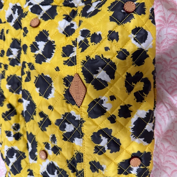 Mz Wallace medium yellow leopard deluxe metro tote NWT - Picture 12 of 13